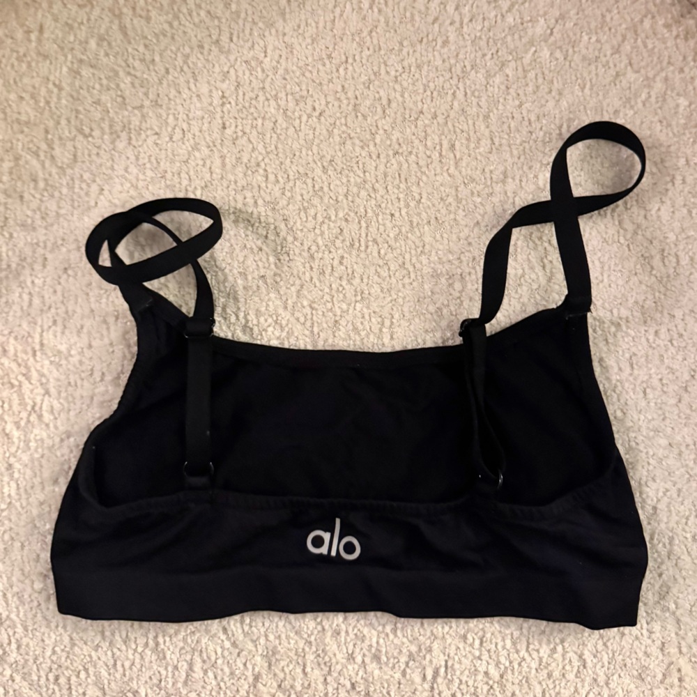 alo black seamless bralette